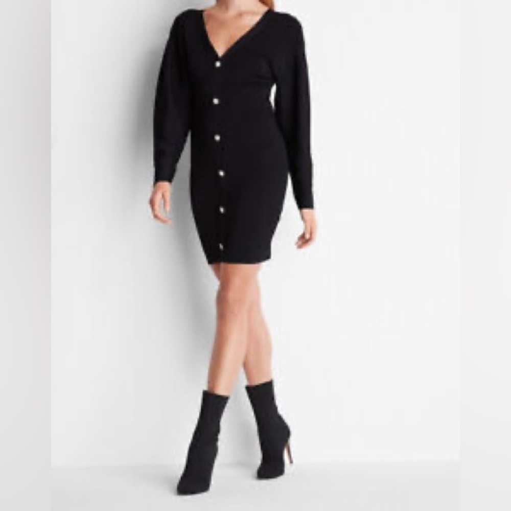 Express black sweater dress. NWT size large